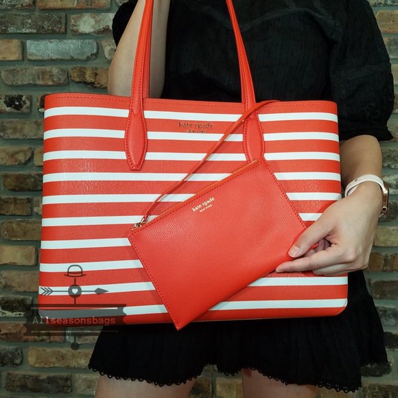 AUTHENTIC AND NEW  Kate Spade ALL DAY Sailing Tote Tamarillo Multi - Picture 4 of 9